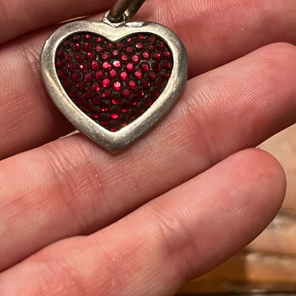 Jusith leiber sterling silver ruby heart pendant ❤️❤️❤️❤️❤️❤️ - Picture 6 of 7